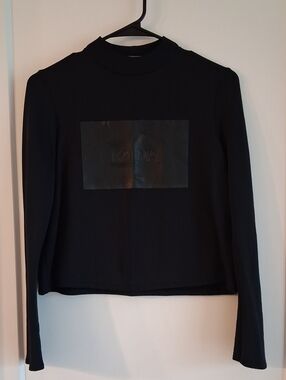 Karma Black Long-Sleeve Logo Tee